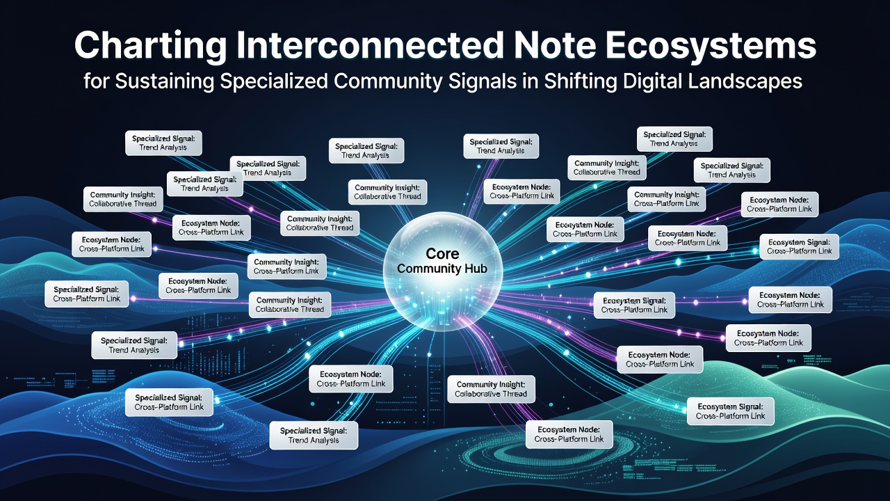 Charting Interconnected Note Ecosystems for Sustaining Specialized Community Signals in Shifting Digital Landscapes